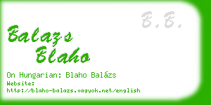 balazs blaho business card